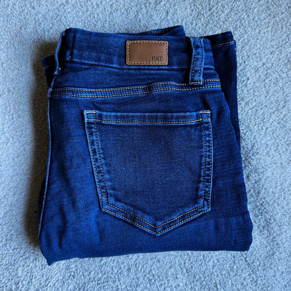 BKE Youth Girls Size 14R Bootcut Flare Jeans Dark Wash Stretch Denim Casual - Picture 1 of 6